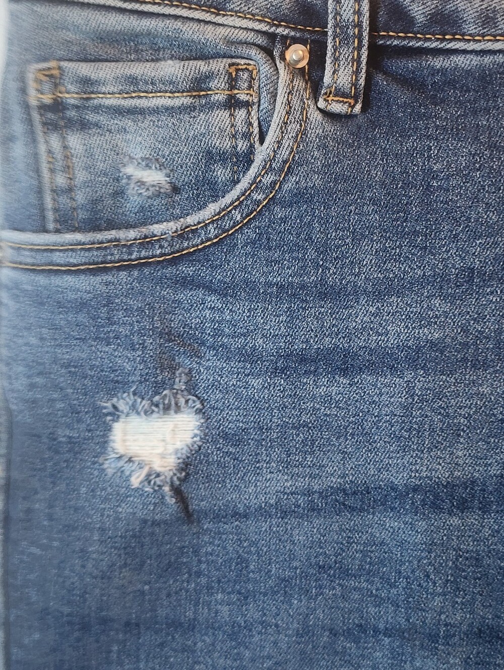 Zenana High-Rise Denim Distressed Bermuda Shorts - Picture 8 of 10